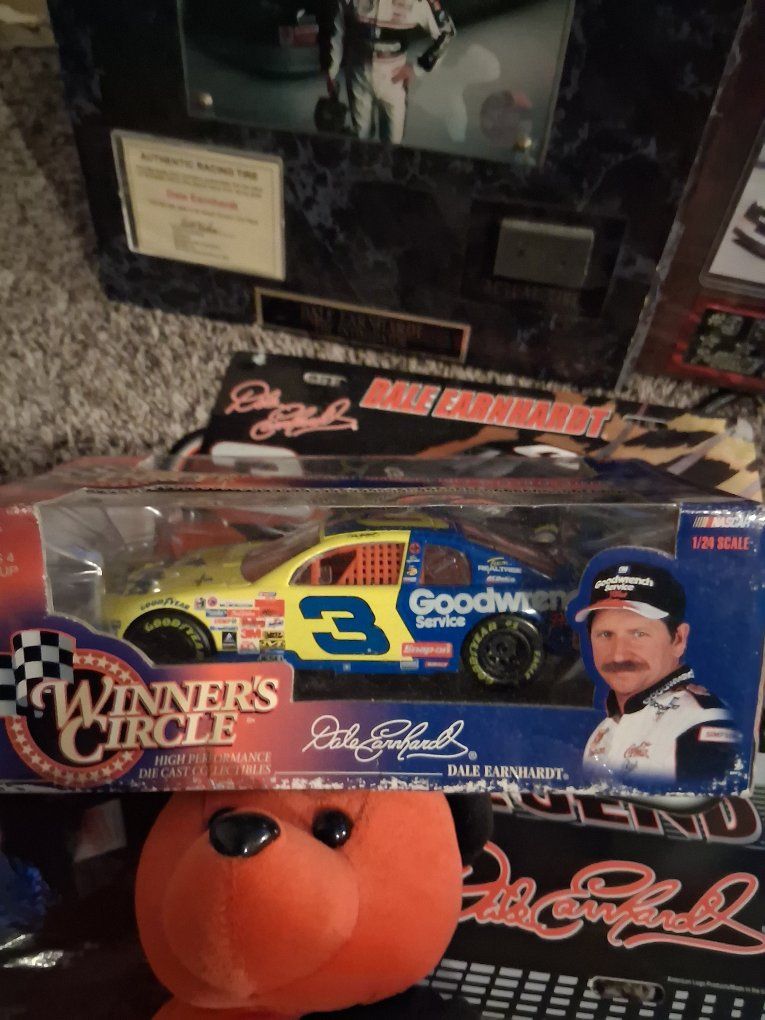 Dale Earnhardt #3 Collectibles Bundle Plaque Teddy Bear Photos