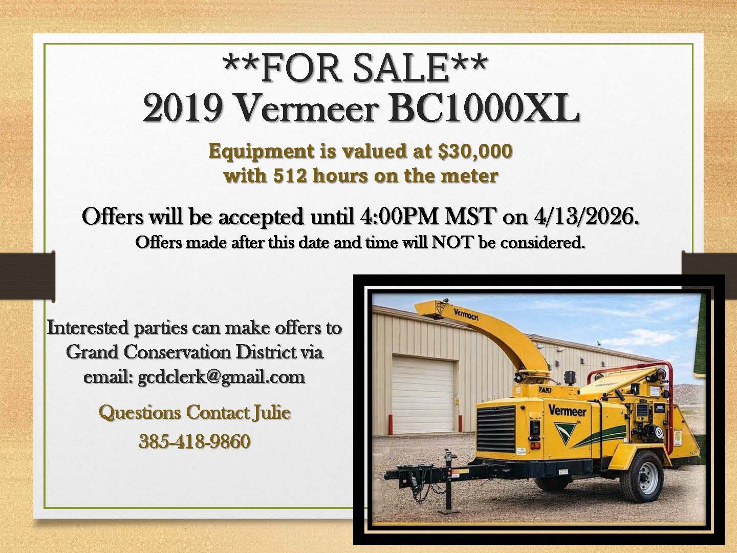 Vermeer BC1000XL Wood Chipper