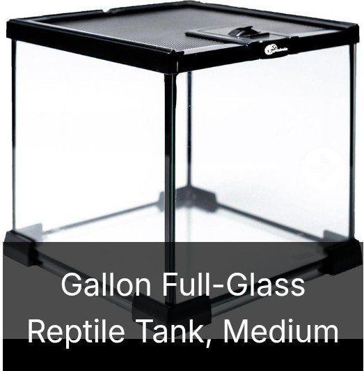 Ropticircle 5 Gallon Full-Glass Reptile Tank Medium Terrarium 11.73x7.83x7.83in