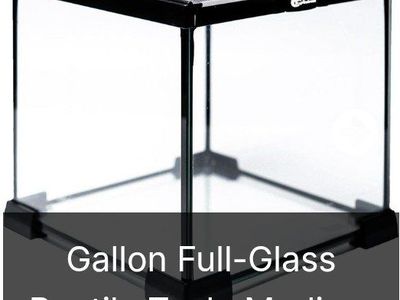 Ropticircle 5 Gallon Full-Glass Reptile Tank Medium Terrarium 11.73x7.83x7.83in