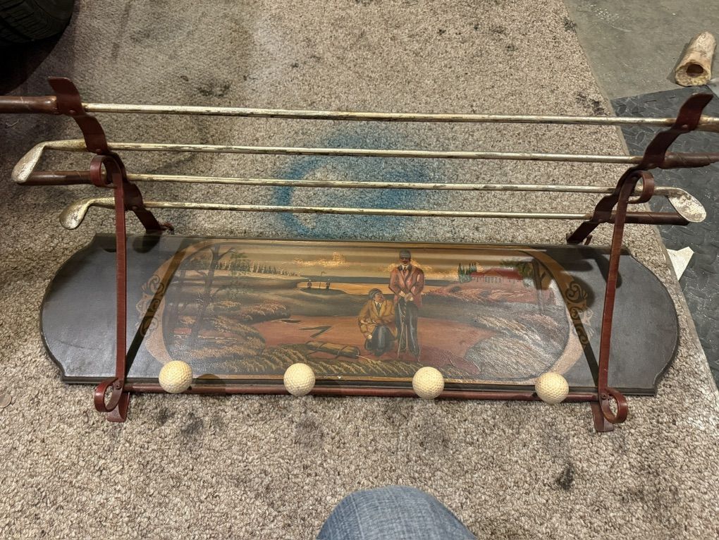 1970's Vintage Golf Coat Rack