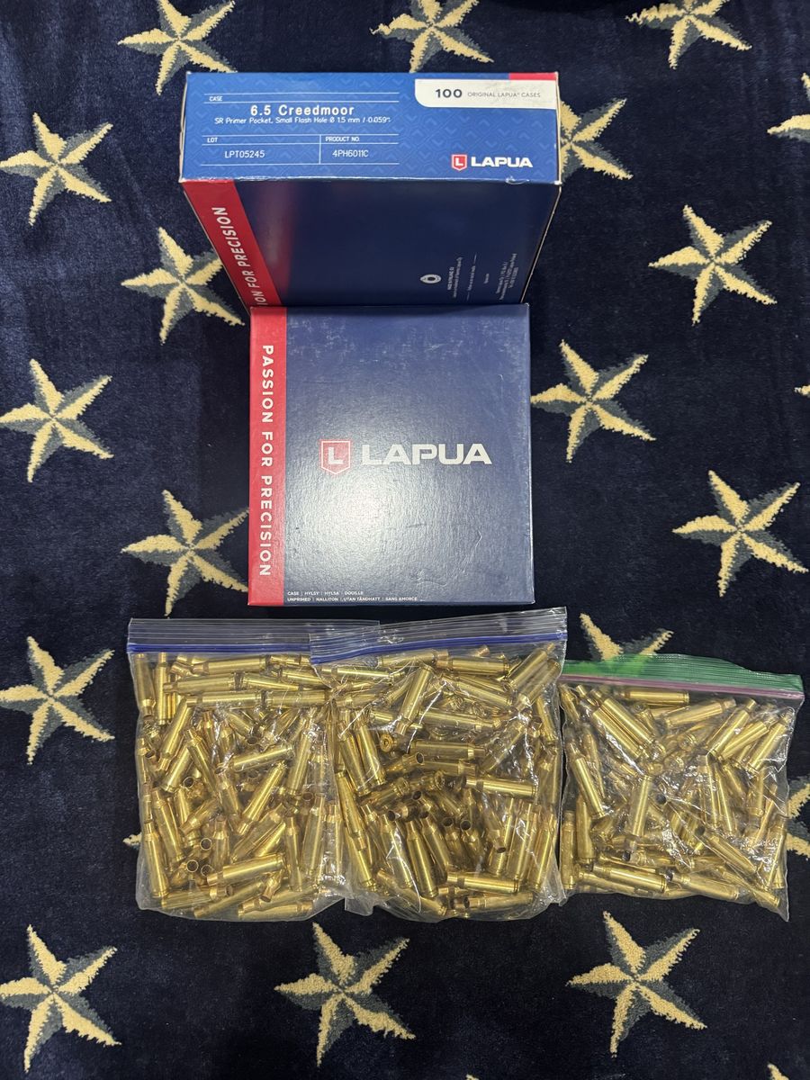 6.5 Creedmoor SRP Lapua, Starline, Federal brass
