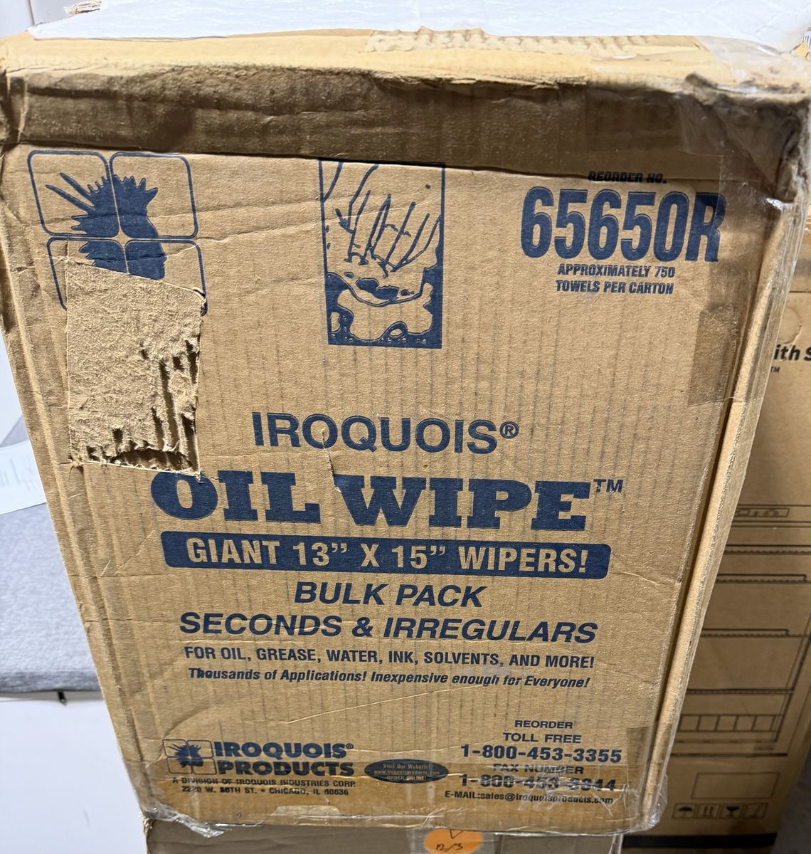 NEW! Oil Wipe 13" x 15" 750 Pack