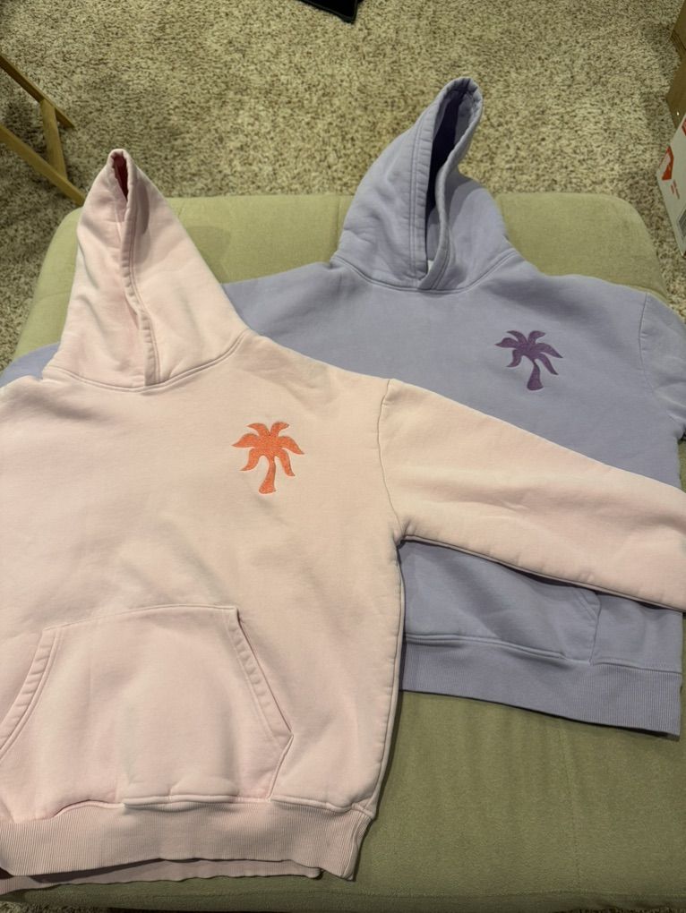 Pink Palm Puff Hoodie