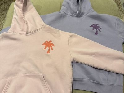 Pink Palm Puff Hoodie