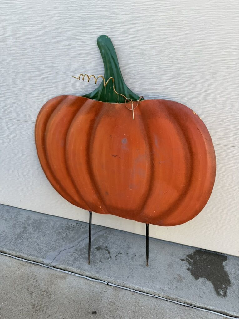 Huge Metal Pumpkin 36 Tall