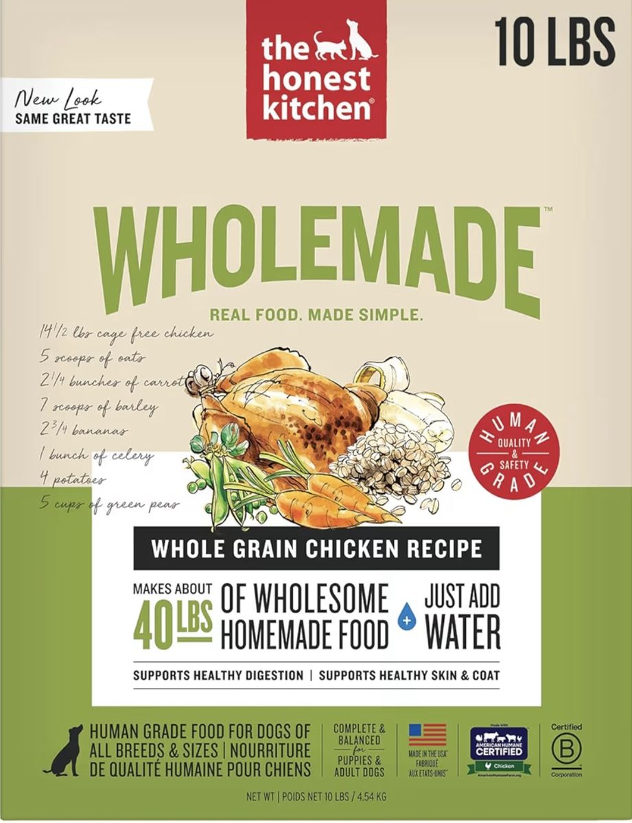 The Honest Kitchen Wholemade Whole Grain Chicken Recipe Dehydrated Dog Food- 10 lbs