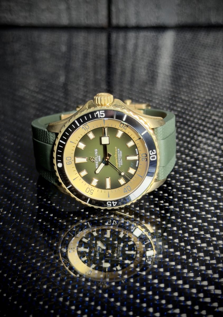 Breitling SuperOcean 42 Automatic Bronze Green 42mm Men's Watch ref #N17375