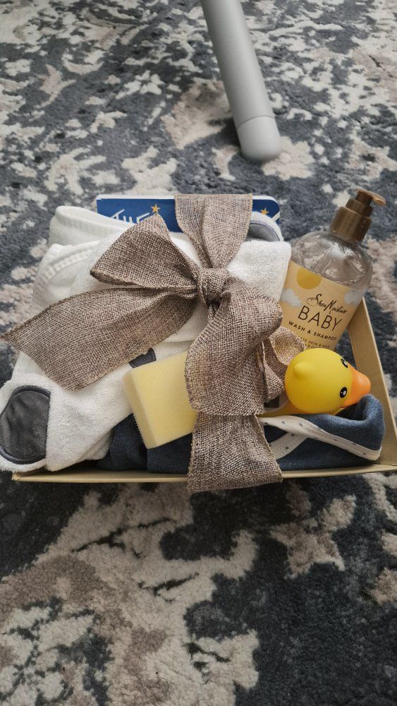 FREE--SheaMoisture Baby Wash & Shampoo Gift Set with Rubber Duck, Towels, and Baby Shoes