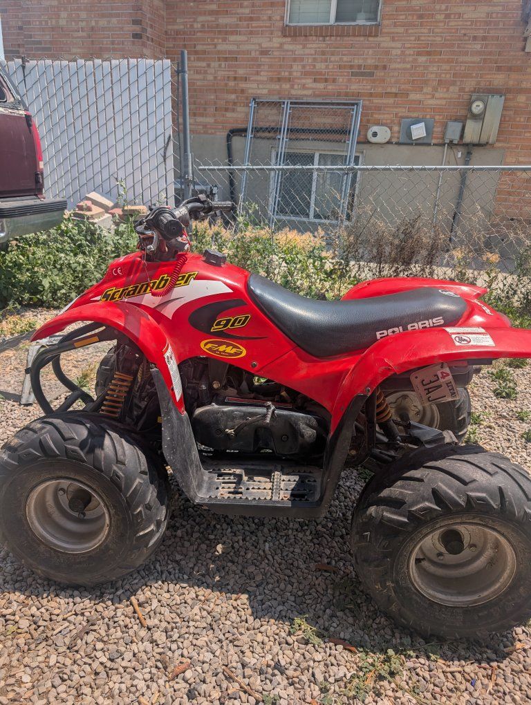 Polaris Scrambler 90 Kids ATV Red - Good Condition, Ready for Adventure