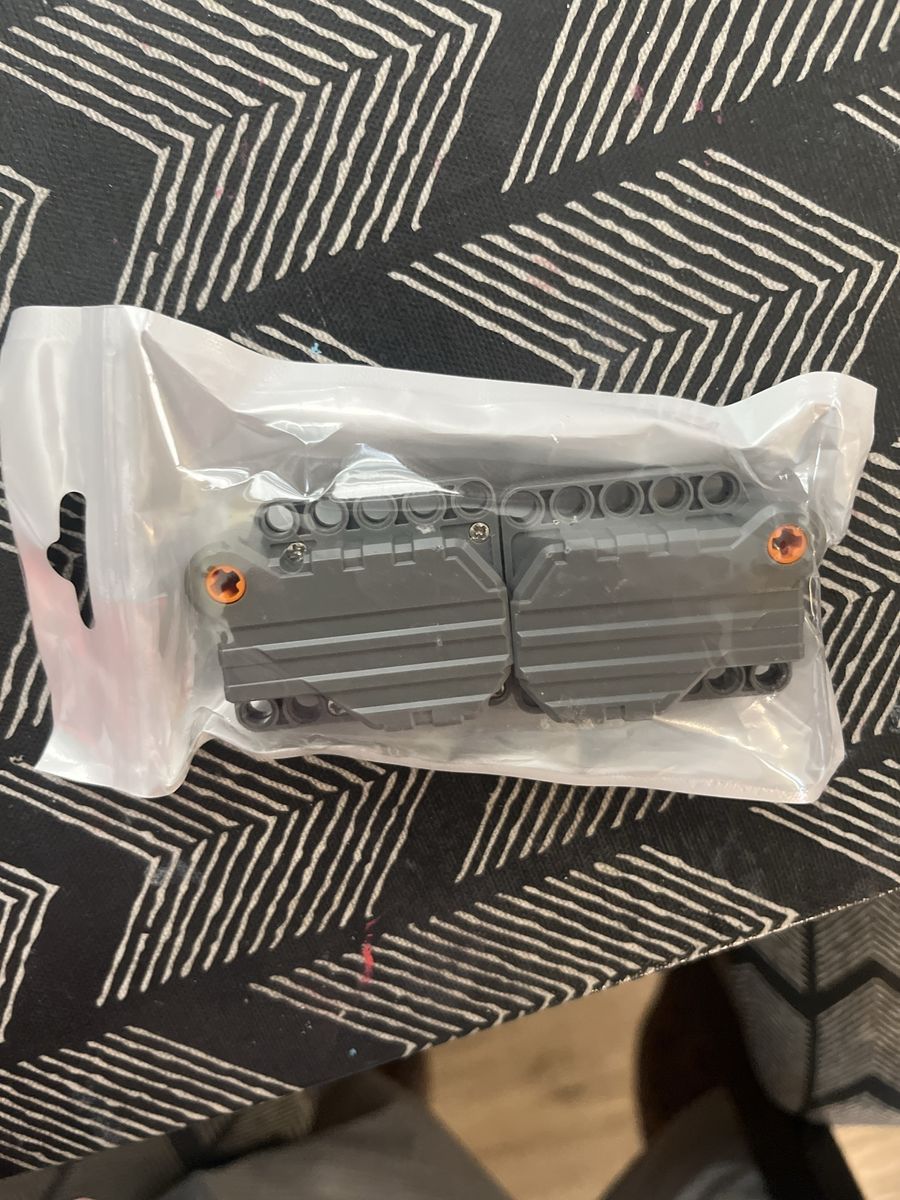 Lego Technic Gray Motor Pieces in Plastic Bag
