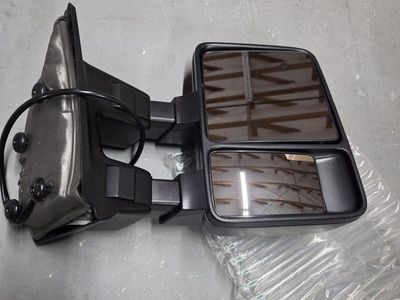 Black Towing Mirrors for Pickup Truck Extendable with Turn Signal, Electric Adjust. Bought for 2009 Ford F-350 Super Duty.