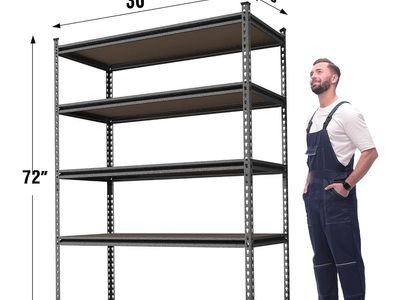 2 complete metal/wood shelves