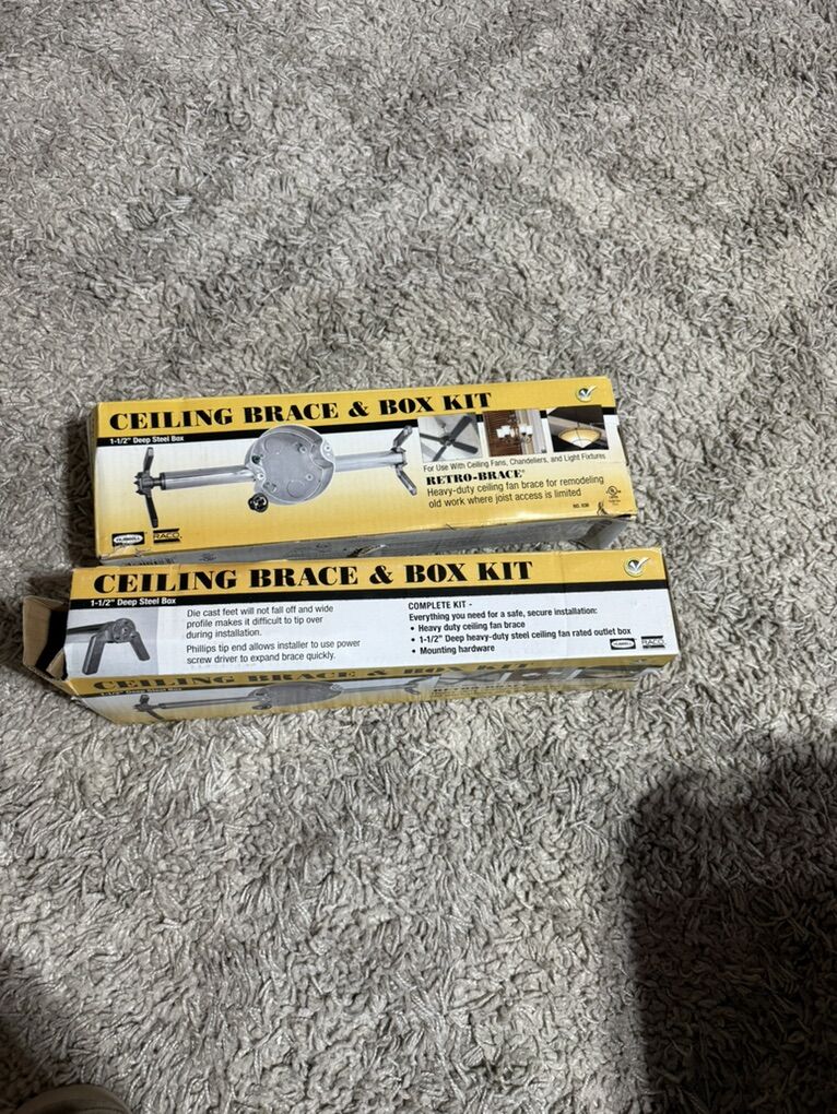 Ceiling Fan/Light Brace & Box Kit