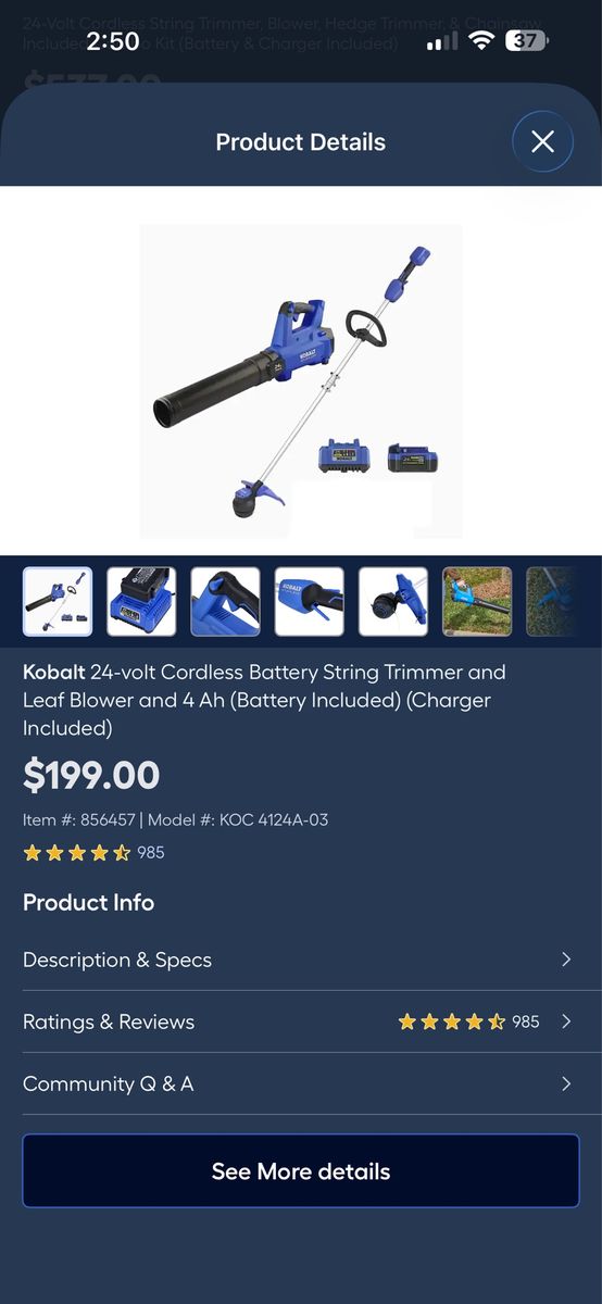 Cordless Leaf Blower And Atring Trimmer