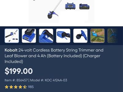 Cordless Leaf Blower And Atring Trimmer