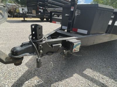 Flatbed Equipment Car Hauler Utility Trailer with Ramps and Toolbox