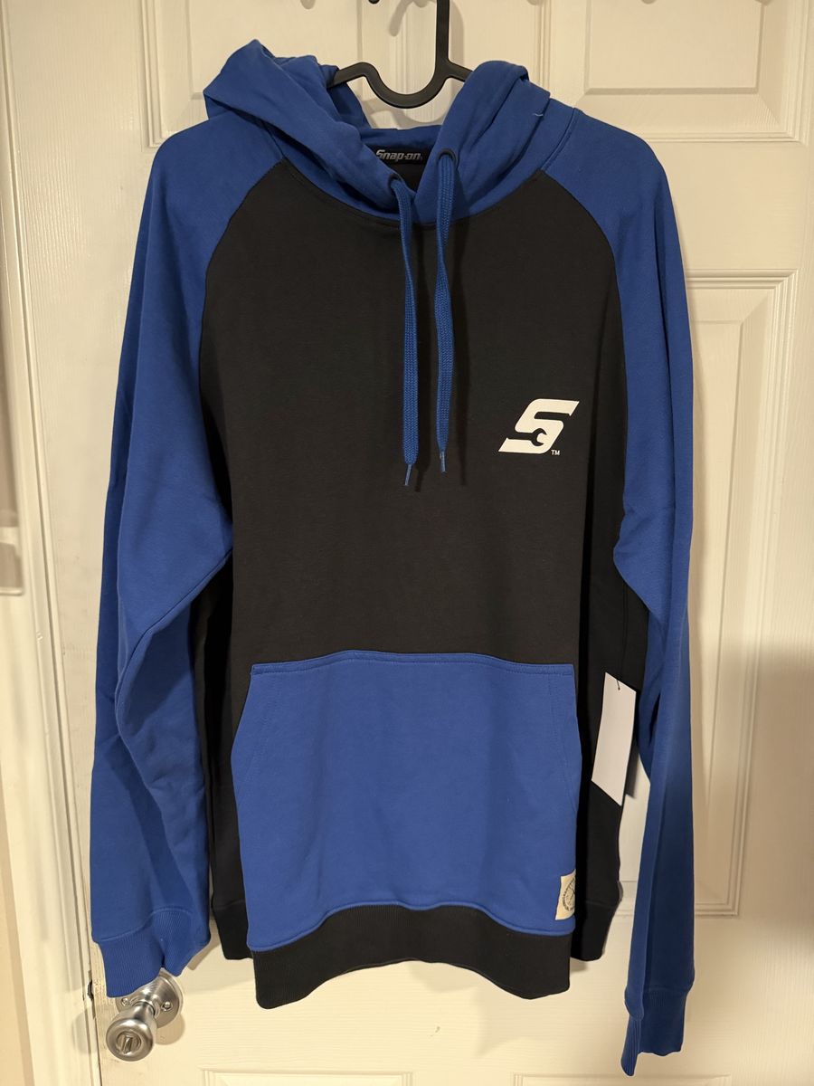 Snap-on Tools Men's Black & Blue Eagle Freedom Pullover Hoodie Size Medium NWT