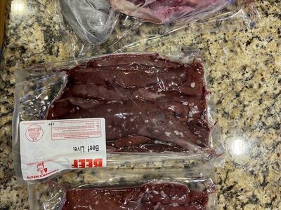 Frozen Whole Cow Tongue And Beef Liver
