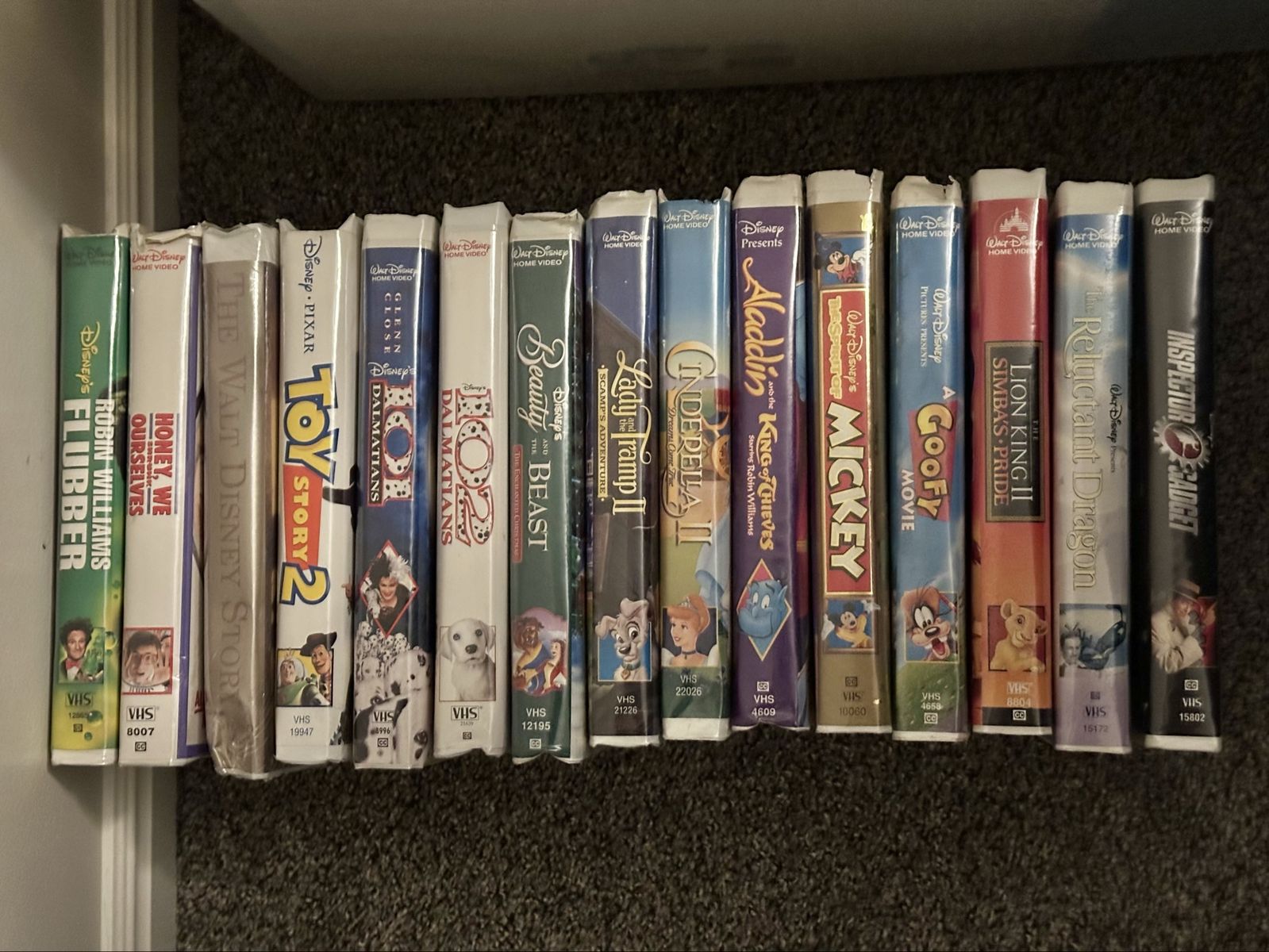 Various Disney VHS tapes