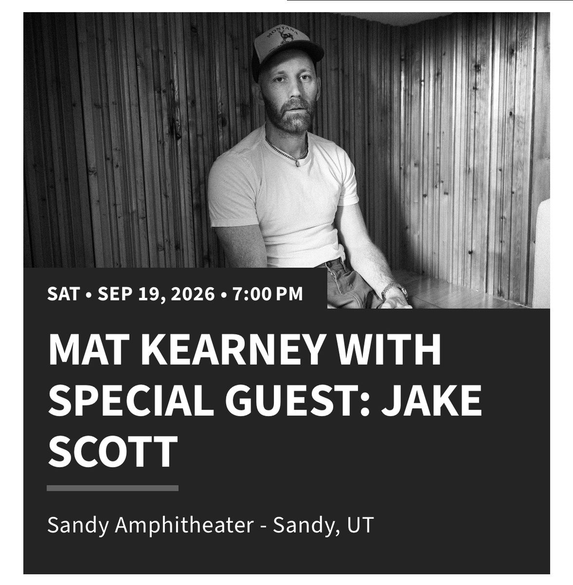 3 Mat Kearney Tickets - Saturday Sept 19 at Sandy Amphitheater
