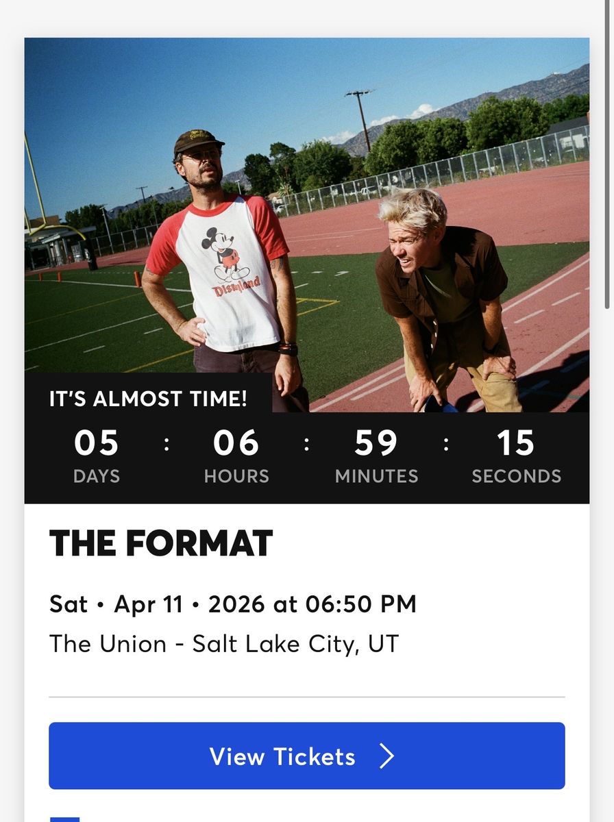 Format Concert Saturday 4/11 @ The Union