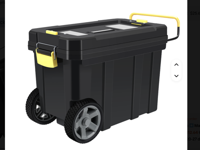 New in box Rolling Tool Box Mobile Tool Chest Storage Organizer Portable Black