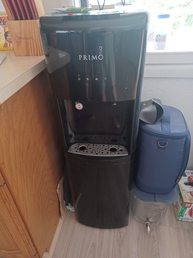 Primo Bottom Load Water Dispenser, Black - Hot, Cold, & Cool Water, No Lifting Jugs