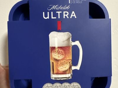 Michelob ULTRA 3D Golf Ball Ice Mold - Novelty Silicone Tray for Beverages