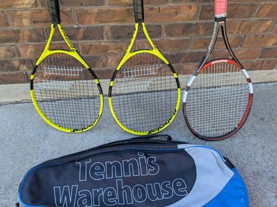 Babolat Pure Control & Babolat AeroPro Drive Tennis Racquets w/ Tennis Warehouse Bag