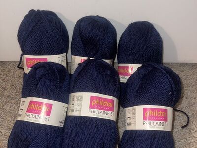 Six Skiens phildar phil’laine 51 yarn - Navy Blue