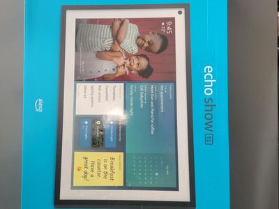 Amazon Echo Show 15 Smart Display Speaker 1st Gen w/ Remote, Power Adapter, Sanus Extension Cord, and Sanus Tilt Stand