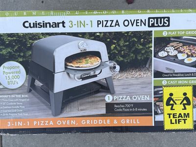 NEW Cuisinart 3-IN-1 Pizza Oven Plus