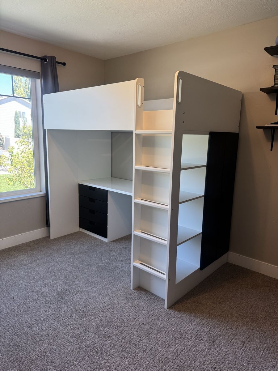 IKEA SMÅSTAD twin Loft Bed with Desk & Storage