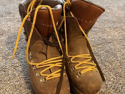 Vintage Asolo Sport Brown Leather Mountaineering Boots Size 8 M
