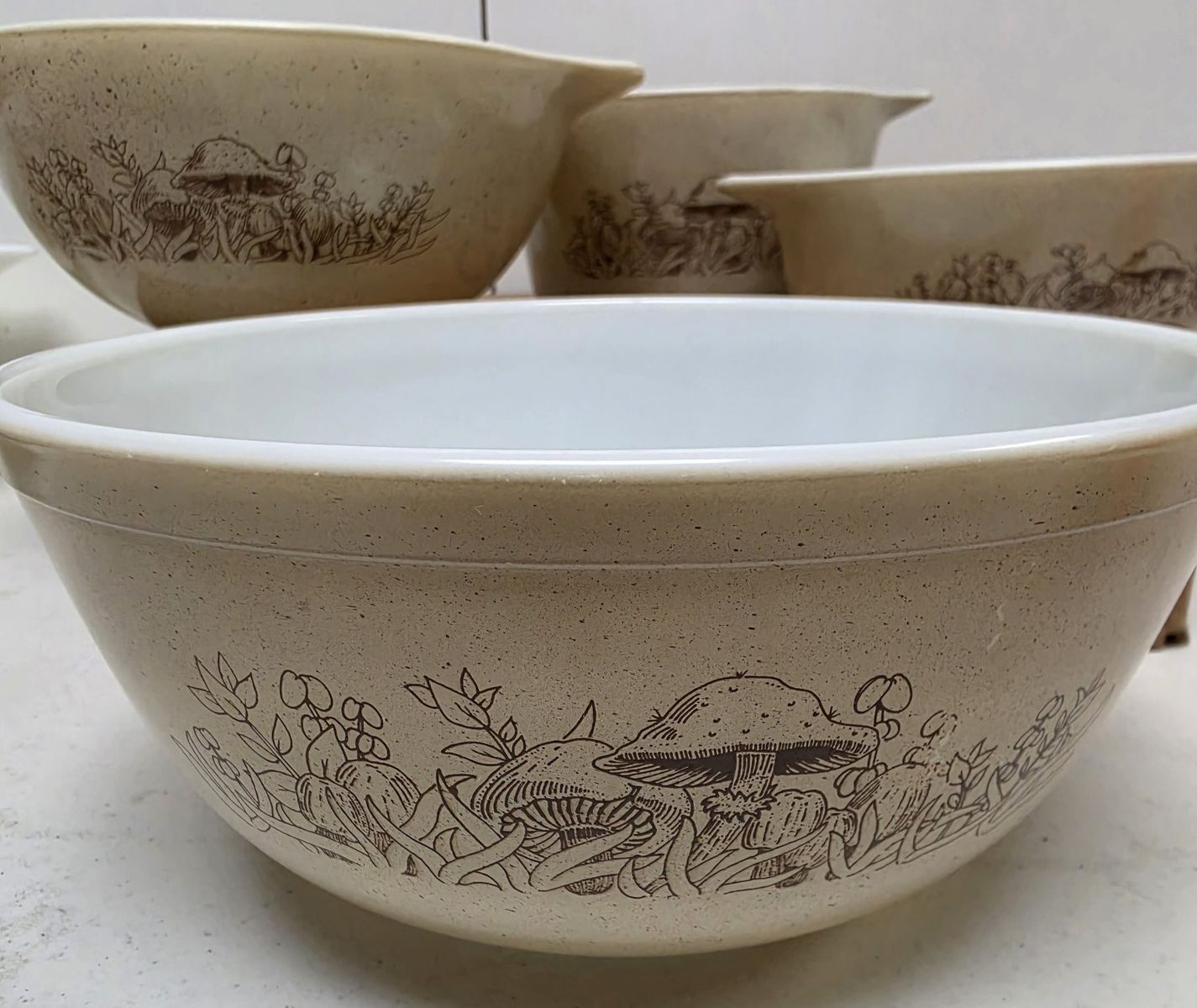 Vintage Pyrex Woodland Mushroom  Dishes Lot