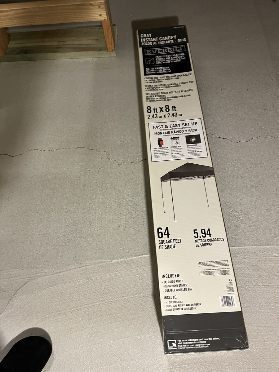 New Everbilt 8’x8’ Expanding Canopy