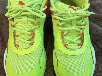 PUMA PROFOAM Performance Athletic Shoes BOYS Size 6 Neon Green/Orange