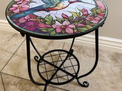 Metal Hummingbird Patio Table
