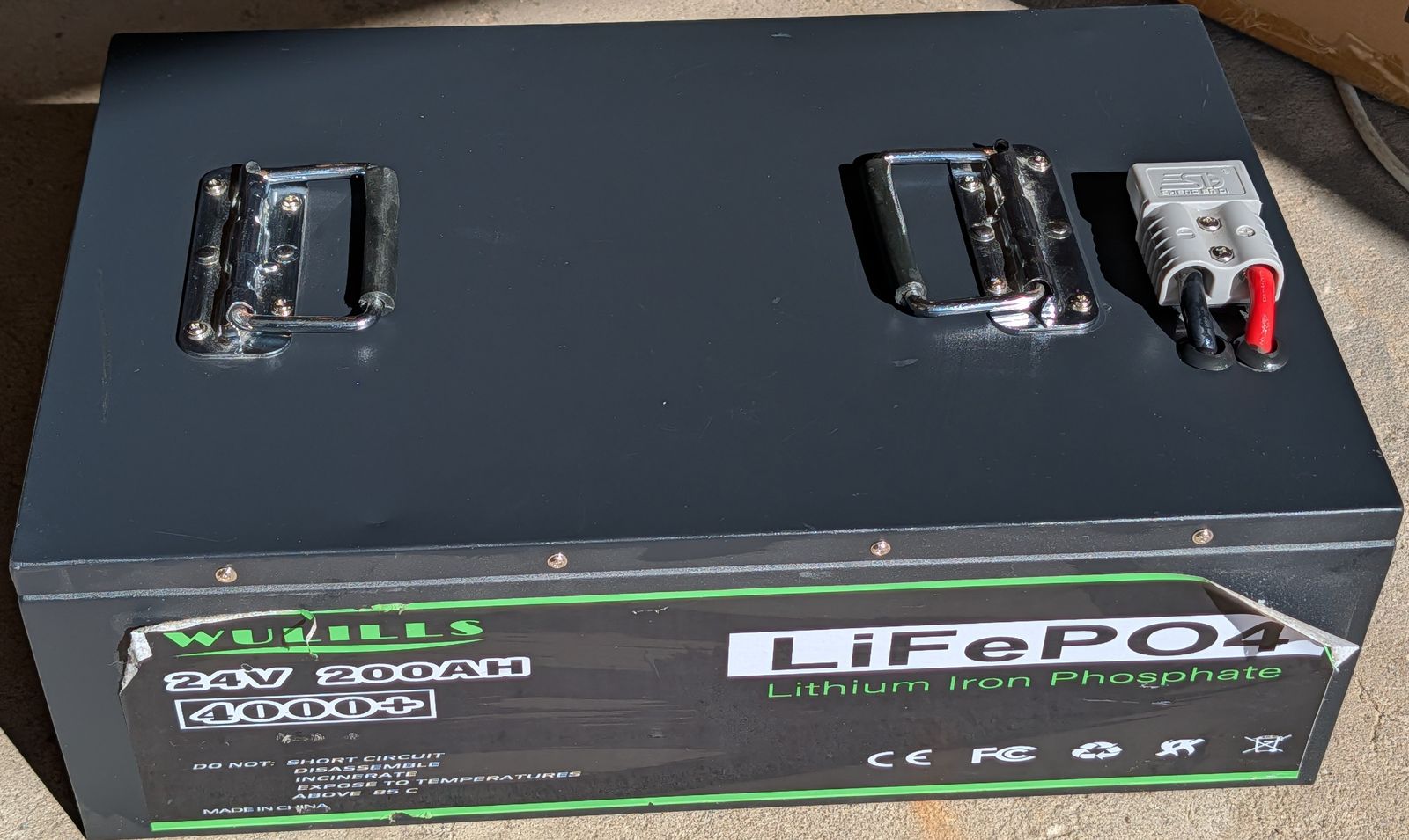 Wullis 24V 200AH LiFePo4 Battery with digital display and BMS RV Golf Cart Solar