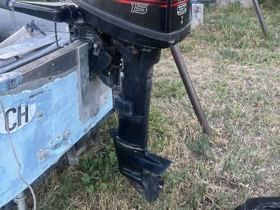 Mercury 1999 15hp 2stroke long shaft Electric start kicker motor. I never got linkages for the throttle handle. very low hour