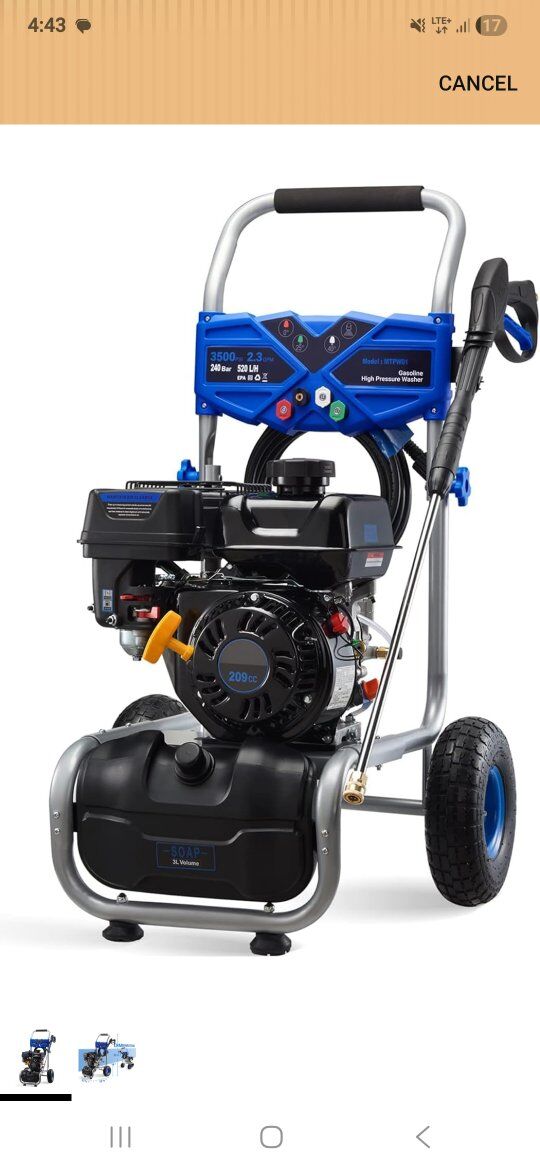 Pressure washer 3500 psi new in box