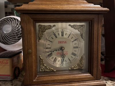 Vintage Mantle Clock Coca-Cola