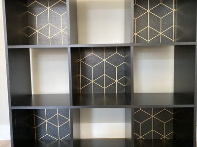 9 Cubby Black Bookcase