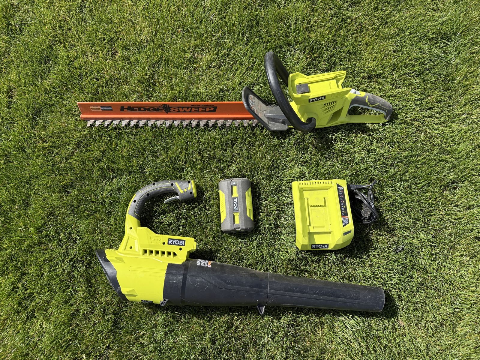 Ryobi Blower and Hedge Trimmer