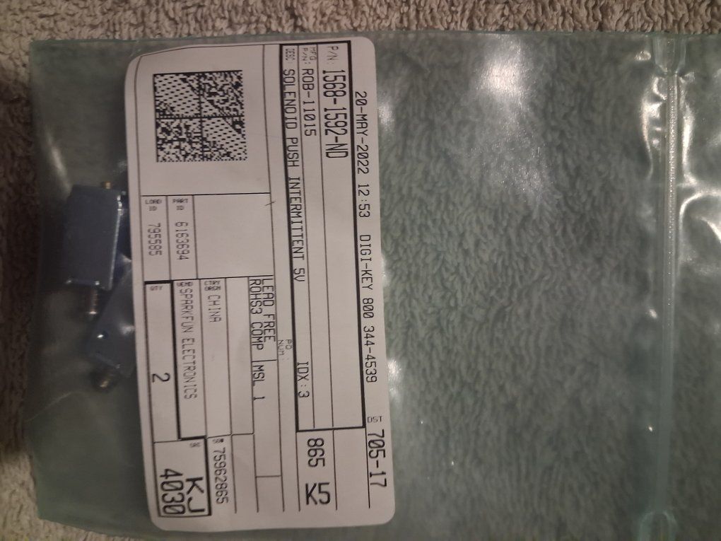 5V Intermittent Push Solenoid 