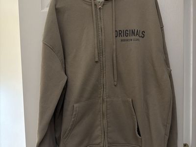 Originals Brooklyn Cloth Full Zip Hoodie Men's Size Medium Tan/Khaki