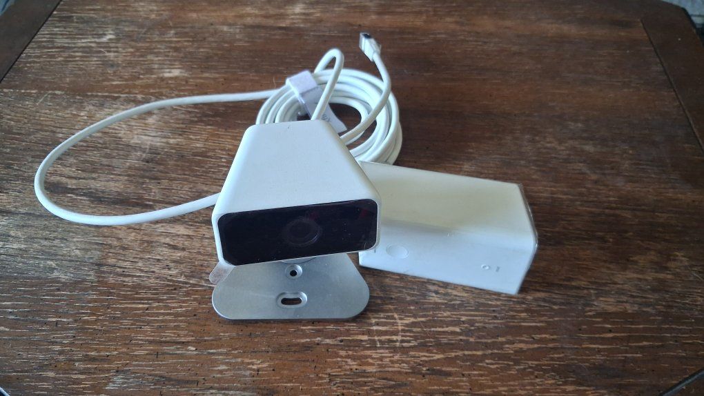 Smart Home Security Camera with Stand and Power Cable