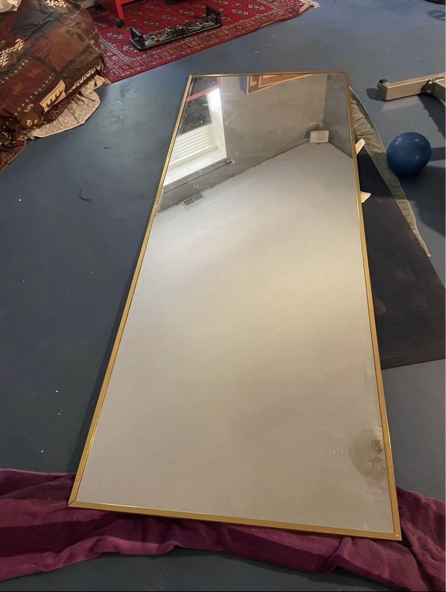 Large Gold Framed Full Length Wall Mirror