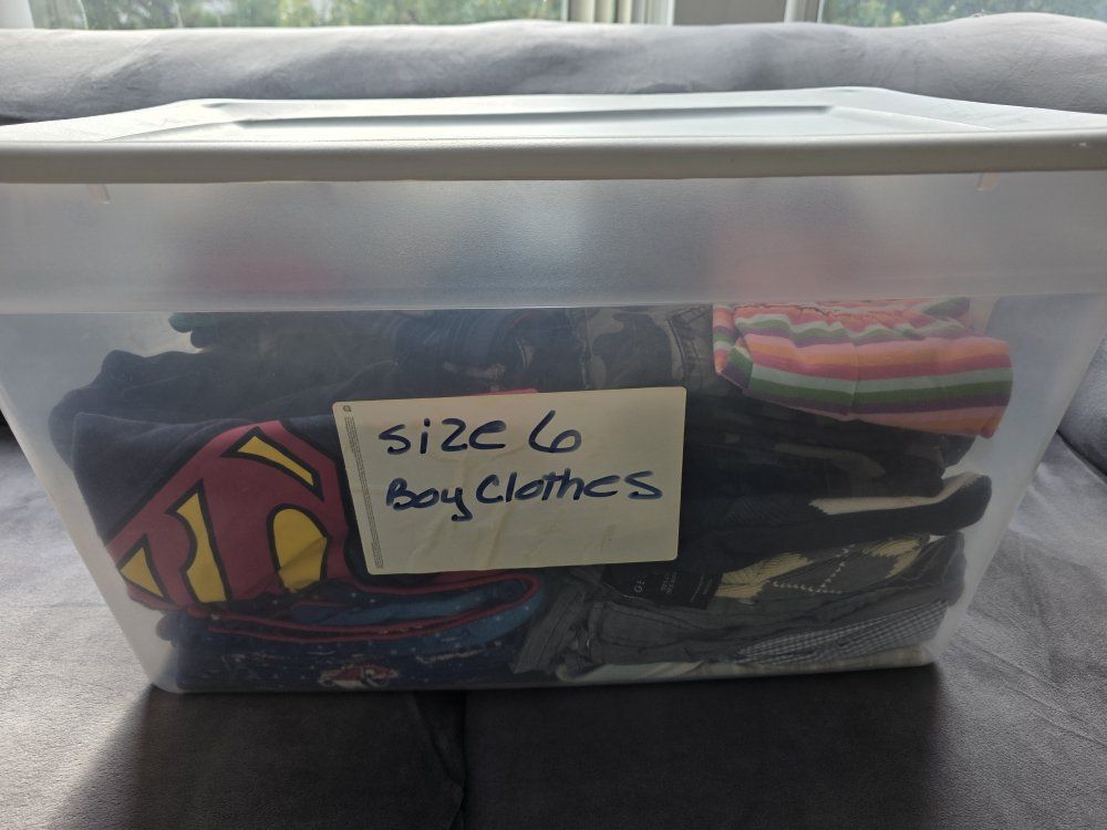 Tote of Size 6 Boy Clothes